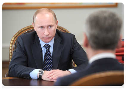 Председатель Правительства Российской Федерации В.В.Путин провёл рабочую встречу с мэром Москвы С.С.Собяниным
