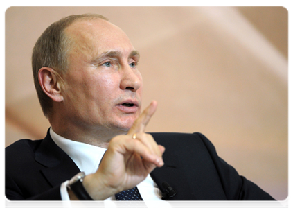 Председатель Правительства Российской Федерации В.В.Путин принял участие в Форуме народов Юга России