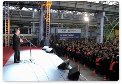 Председатель Правительства Российской Федерации В.В.Путин выступил на митинге Общероссийского народного фронта