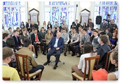 Председатель Правительства Российской Федерации В.В.Путин встретился со студентами высших образовательных учреждений Томска