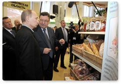 В ходе рабочей поездки в Тамбовскую область Председатель Правительства Российской Федерации В.В.Путин посетил сельскохозяйственную выставку