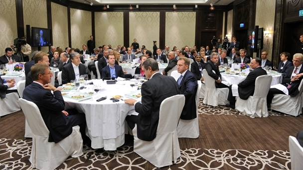 Участие Дмитрия Медведева в сессии «Россия в мировом контексте» в рамках Всемирного экономического форума в Москве
