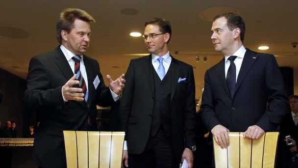 Премьер-министр Дмитрий Медведев и Премьер-министр Финляндии Юрки Катайнен