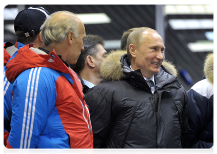 Председатель Правительства Российской Федерации В.В.Путин посетил санно-бобслейный комплекс в подмосковном Парамонове