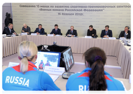 After inspecting the Paramonovo training ground, Prime Minister Vladimir Putin holds a video conference meeting on improving the training centres for Russia's national teams