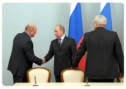 В присутствии Председателя Правительства Российской Федерации В.В.Путина состоялось подписание Соглашения о партнёрском сотрудничестве по развитию футбольного клуба «Томь»