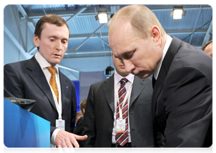 Prime Minister Vladimir Putin visits an exhibition of the Agency of Strategic Initiatives’ projects