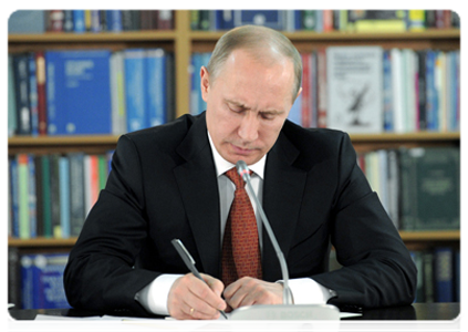 Prime Minister Vladimir Putin at a meeting with Altai Territory law enforcement officers in Barnaul