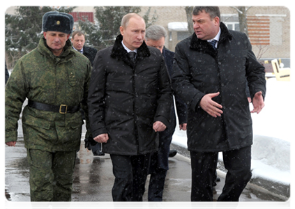 Prime Minister Vladimir Putin visited the 5th Guards Tamanskaya Separate Motorised Brigade