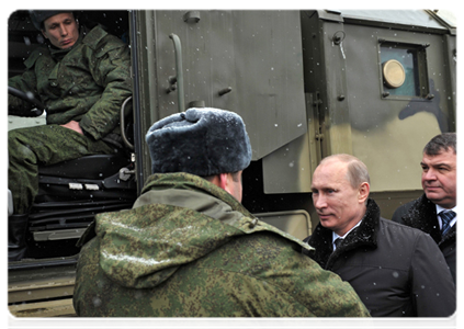 Prime Minister Vladimir Putin visited the 5th Guards Tamanskaya Separate Motorised Brigade