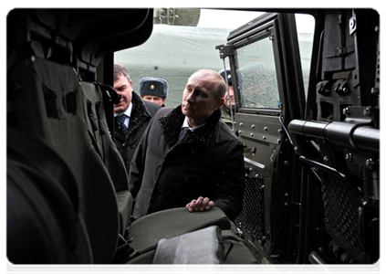 Председатель Правительства Российской Федерации В.В.Путин посетил Пятую отдельную Гвардейскую мотострелковую Таманскую бригаду