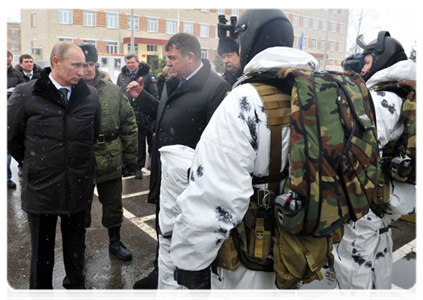 Председатель Правительства Российской Федерации В.В.Путин посетил Пятую отдельную Гвардейскую мотострелковую Таманскую бригаду
