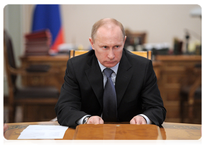 Prime Minister Vladimir Putin chairs a meeting on issues of military-technical cooperation