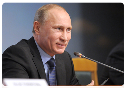 Prime Minister Vladimir Putin takes part in the national agrarian forum in Ufa