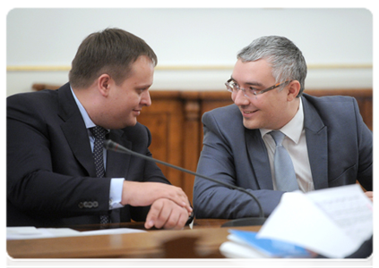ASI General Director Andrei Nikitin and Director of ASI’s Young Professionals project Dmitry Peskov