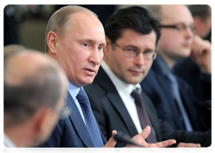 Председатель Правительства Российской Федерации В.В.Путин встретился с политологами