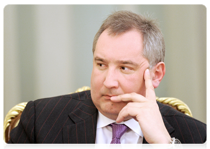 Deputy Prime Minister Dmitry Rogozin at a Government Presidium meeting
