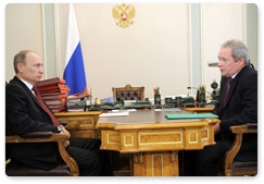Председатель Правительства Российской Федерации В.В.Путин провёл рабочую встречу с министром регионального развития Российской Федерации В.Ф.Басаргиным