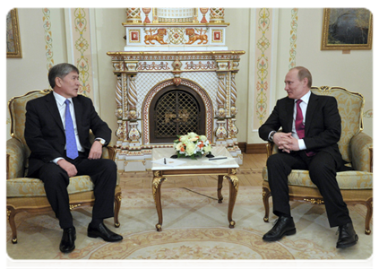 Prime Minister Vladimir Putin meeting with Kyrgyz President Almazbek Atambayev