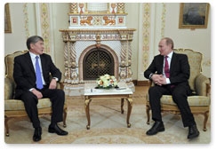 Председатель Правительства Российской Федерации В.В.Путин провёл встречу с Президентом Киргизии А.Ш.Атамбаевым