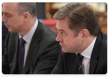 Finance Minister Anton Siluanov and Energy Minister Sergei Shmatko at a meeting on the development of the Far East and Eastern Siberia
