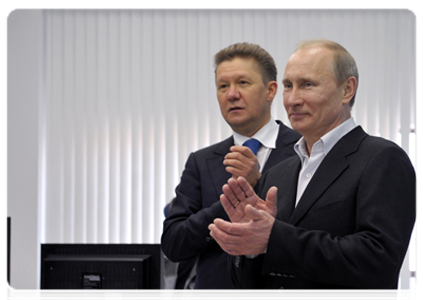 Prime Minister Vladimir Putin launches new combined cycle gas turbine at Kirishi Power Plant
