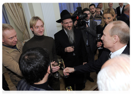 В.В.Путин встретился со своими сторонниками, оказавшими наиболее активную поддержку его кандидатуры на должность Президента Российской Федерации в ходе избирательной кампании
