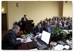 Заместитель Председателя Правительства Российской Федерации Д.О.Рогозин принял участие в заседании коллегии Роскосмоса
