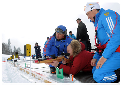 Vladimir Putin attends Russian Cross-Country Skiing and Biathlon Paralympic Championship in Sochi