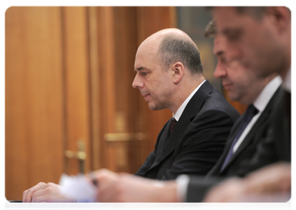 Finance Minister Anton Siluanov at a meeting on promoting the development of the continental shelf