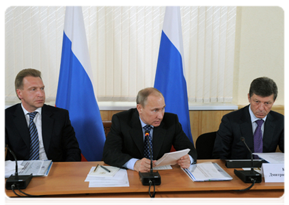 Prime Minister Vladimir Putin chairs a meeting on housing construction