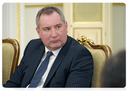 Deputy Prime Minister Dmitry Rogozin at a Government Presidium meeting