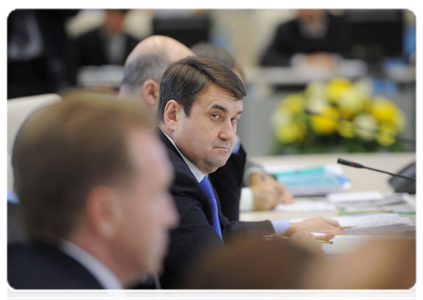 Minister of Transport Igor Levitin at a conference on developing railway infrastructure and high-speed service