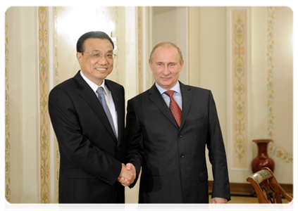 Prime Minister Vladimir Putin meeting with Vice Premier of the State Council of the People’s Republic of China Li Keqiang
