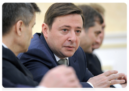 Deputy Prime Minister and Presidential Plenipotentiary Envoy to the North Caucasus Federal District Alexander Khloponin at a Government Presidium meeting