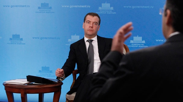 Prime Minister Dmitry Medvedev chairing a meeting of the working group to draft proposals for the Open Government system in Russia