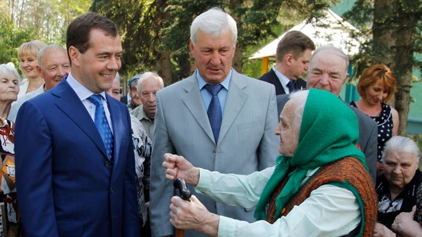 Председатель Правительства Российской Федерации Д.А.Медведев посетил расположенный под Тамбовом дом-интернат для ветеранов войны и труда