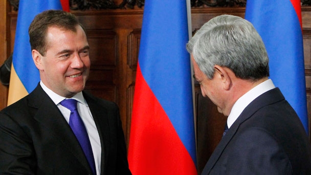 Председатель Правительства Российской Федерации Д.А.Медведев встретился с Президентом Республики Армении С.А.Саргсяном