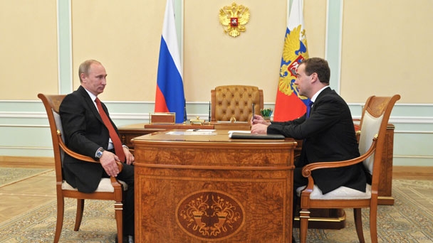 Prime Minister Dmitry Medvedev submits proposals on the structure and composition of the new government to President Vladimir Putin