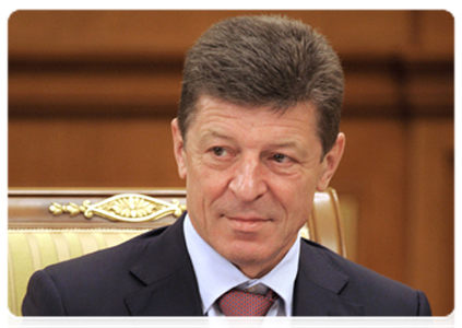 Deputy Prime Minister Dmitry Kozak at a government meeting