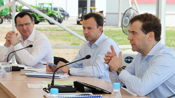 Prime Minister Dmitry Medvedev chairs a meeting on the future of livestock farming