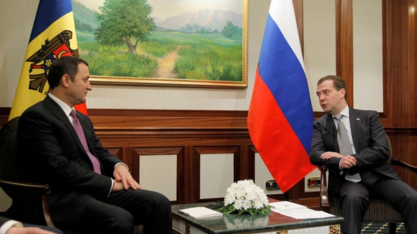 Prime Minister Dmitry Medvedev meets with Prime Minister of the Republic of Moldova Vladimir Filat