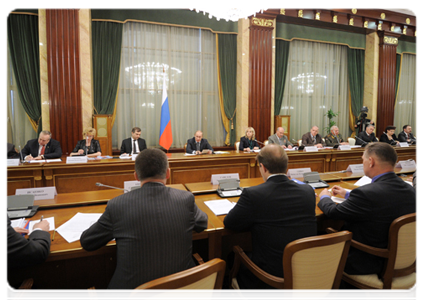 Председатель Правительства Российской Федерации  В.В.Путин провёл заседание Координационного совета по делам ветеранов при Правительстве Российской Федерации