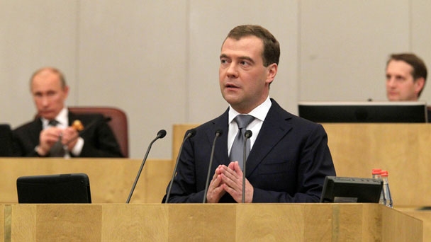 Dmitry Medvedev appointed Prime Minister by Executive Order of the President of the Russian Federation, as approved by the State Duma