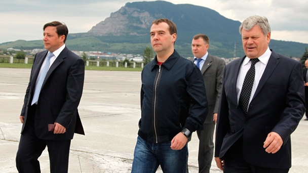 Prime Minister of the Russian Federation Dmitry Medvedev, Deputy Prime Minister of the Russian Federation, Presidential Plenipotentiary Envoy to the North Caucasus Federal District Alexander Khloponin