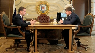 Председатель Правительства Российской Федерации Д.А.Медведев провёл рабочую встречу с главой Чеченской Республики Р.А.Кадыровым