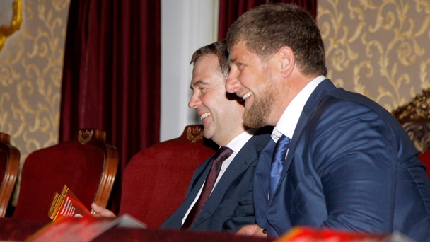 Председатель Правительства Российской Федерации Д.А.Медведев и глава Чеченской Республики Р.А.Кадыров