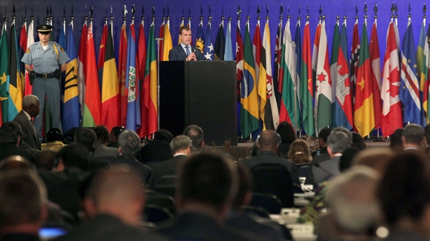 Председатель Правительства Российской Федерации Д.А.Медведев выступил на третьей сессии пленарного заседания Конференции ООН по устойчивому развитию «Рио+20»
