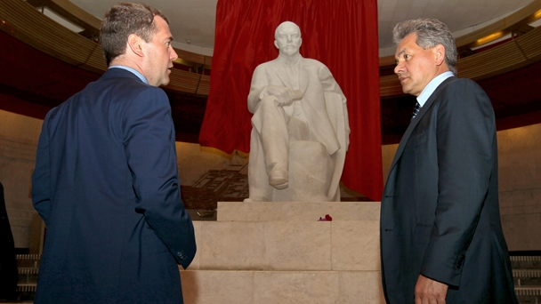 Председатель Правительства Российской Федерации Д.А.Медведев и губернатор Московской области С.К.Шойгу
