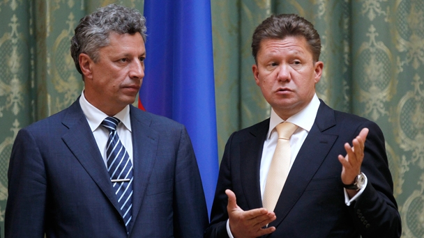 Minister of Energy and Coal Industry of Ukraine, Head of the Ukrainian parties in the Sub-commission on Fuel and Energy and the Sub-commission on Nuclear Energy and Materials Yuriy Boiko and Gazprom CEO Alexei Miller